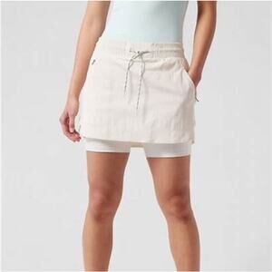 Athleta Skort Womens 14 White Cream Trekkie Nylon Ripstop Athletic Hike Outdoor